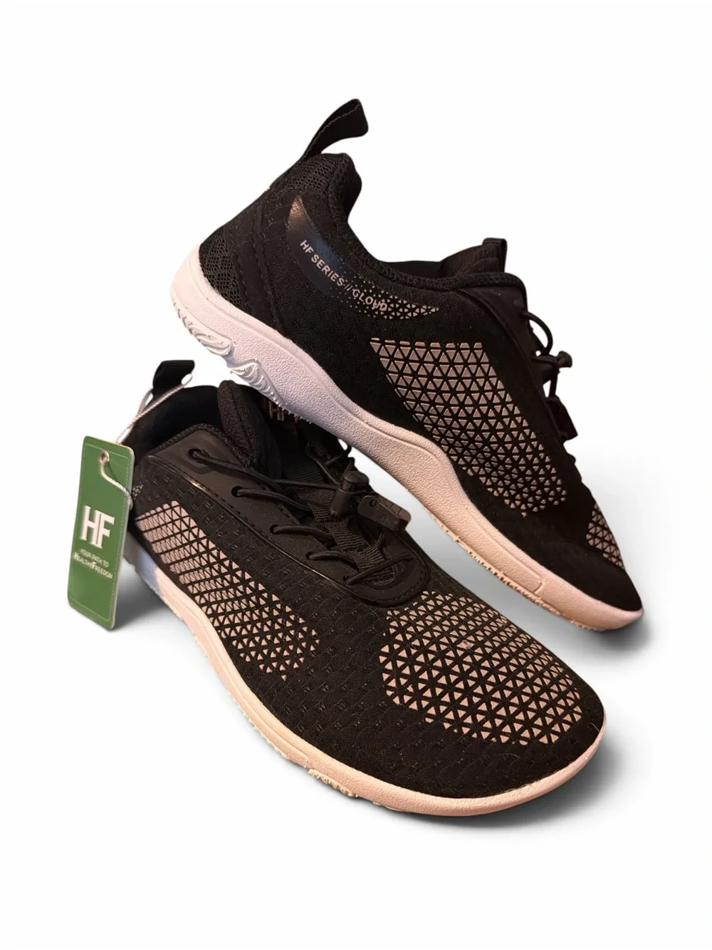 NWT Hike Footwear Cloud Barefoot Shoes Black White Women Size 6 / Men Size 4